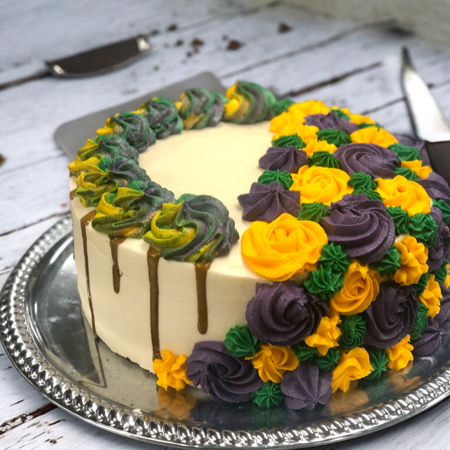 Mardi Gras Themed Cake