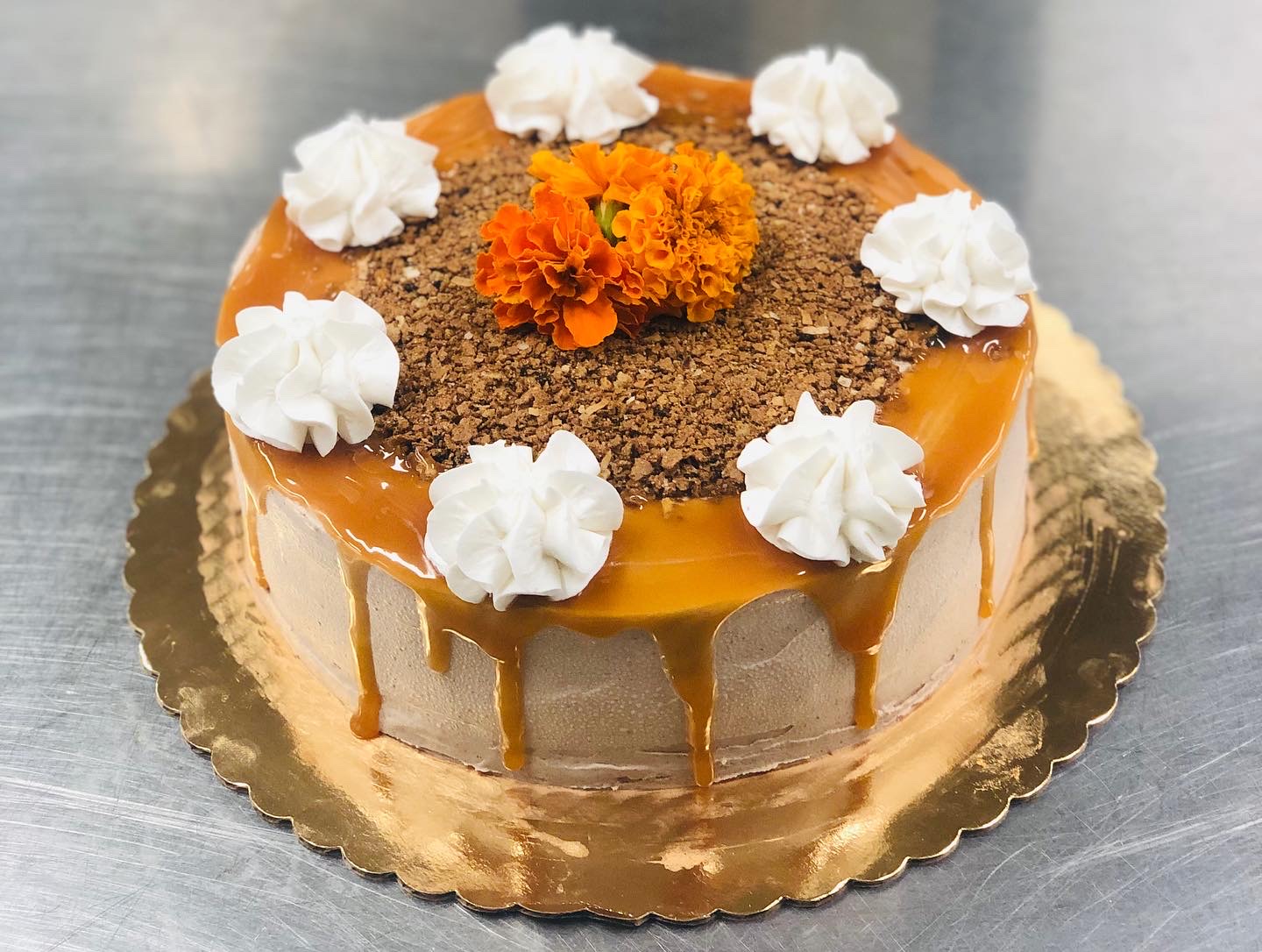 Caramel Cake with Caramel Drip