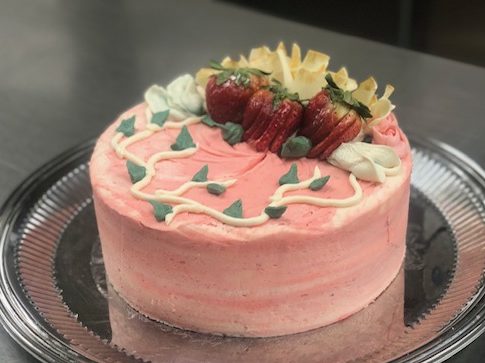 Strawberry Cake with Strawberry Buttercream
